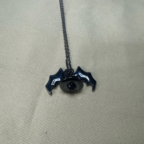 Black Vivienne Westwood Bat Orb Chain Necklace - Picture 4 of 5